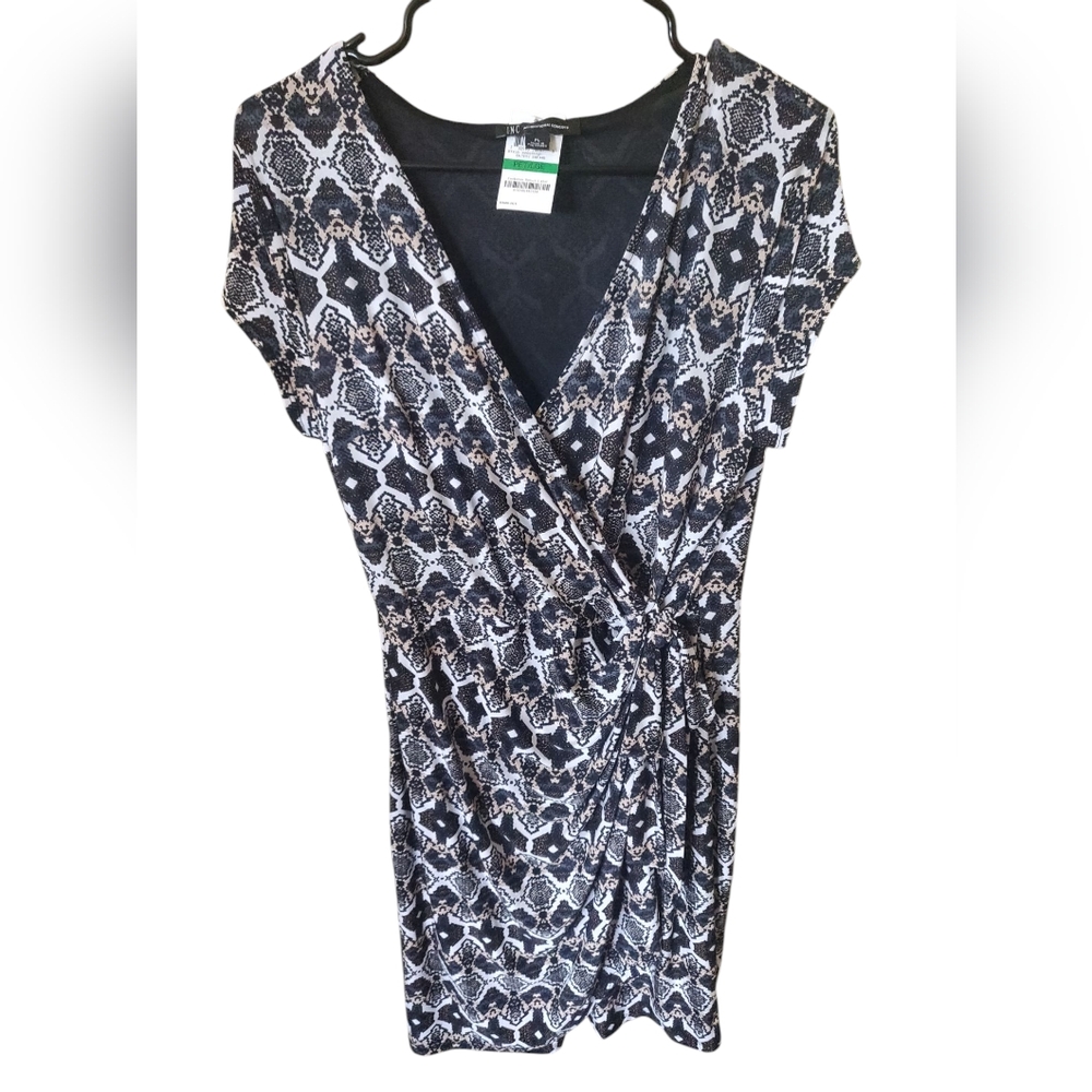 NWT INC International Concepts Short Cap Sleeved Petite Large Desert Safari ress